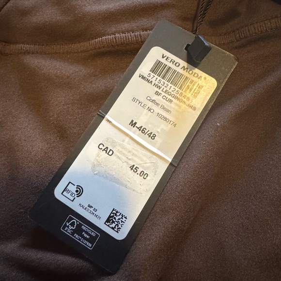 Vero Moda Brown High-Waisted Leggings - Picture 5 of 5